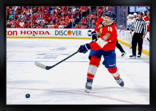 Matthew Tkachuk 20" x 29" Framed Canvas Panthers 2025 Playoffs 22.5" x 31.5"